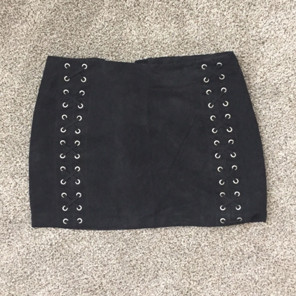 Black Suede skirt